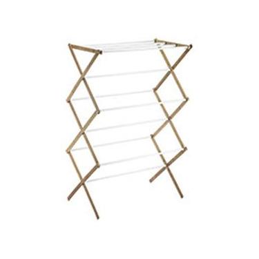 Imagem de Varal Vertical 3 Andares Em Bambu Com Hastes Metálica