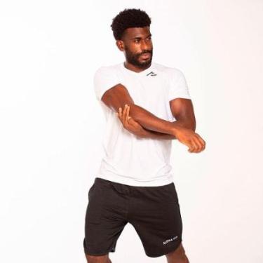 Imagem de Camiseta Masculina Dry Esportiva Academia Wolf Branco Alpha CO-Masculino