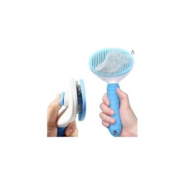 Imagem de Rasqueadeira Removedor de Pelos Mortos para Pet, Aço Inoxidável, 17x10 cm, 100g, Uso Profissional ou Doméstico