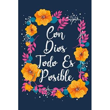 Imagem de Con Dios Todo Es Posible: Libreta De Apuntes Spanish Journal Gifts Cuaderno Con Paginas Blancas Regalo Para Mujer (Blue)