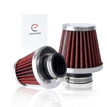Imagem de Evermotor Filtro de ar universal de camada dupla de aço de 34 mm, 35 mm, 36 mm, limpador de carburador para motocicleta, scooter, quadriciclo, vermelho