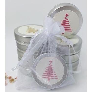 Imagem de Kit 12 Mini Velas Aromáticas de Natal - Árvore (Manga e Bergamota)