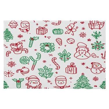 Imagem de CEBUGI Tapete de área 60 x 90 cm macio lavável tapete antiderrapante com suporte de borracha Ícones de Natal tapetes de área para sala de estar, quarto, decoração de casa