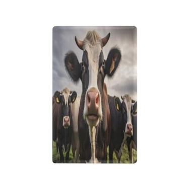 Imagem de Wassud Placa de cobertura para interruptor de luz, 1 capa de tomada em branco, placa de parede para vacas, decoração de casa, sala de estar, quarto, decoração