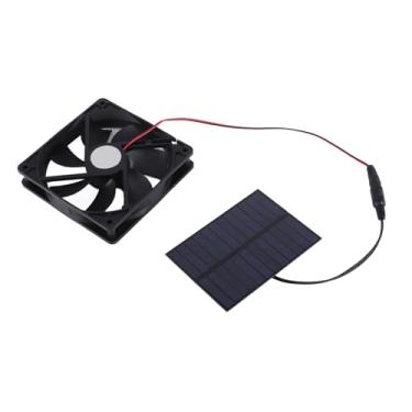 Imagem de Domary Ventilador Alimentado por Painel Solar, Kit Profissional de Exaustor Solar para Galinheiros, Estufas, Galpões, Casas de Animais de Estimação 3W, Resfriamento e Ventilação Com