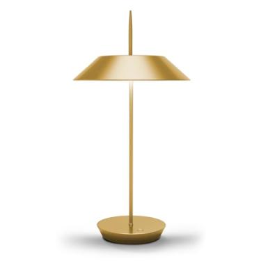 Imagem de Luminária Abajur Portátil a Bateria Led Integrado 3W 3000K Dimerizável Modelo Yoku Dourado Pix Iluminação