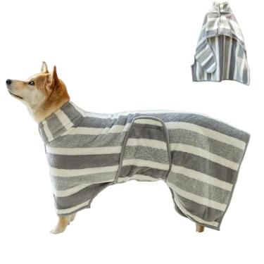 Imagem de Toalha de Banho para Cães Microfibra Roupa Pets Casaco Secador Absorvente Secadora Rápida Suprimentos Gatos Tempo Frio Aventuras na Praia Piscina Após o Natação Passeio