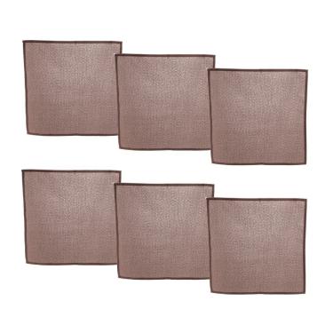 Imagem de Cj 6 Guardanapos de Tecido Linho Lévis Marrom 40x40cm Lyor