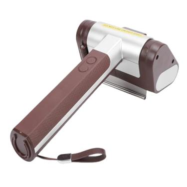 Imagem de GLOGLOW Limpador de Churrasqueira Recarregável Sem Fio Com Rolo de Aço Inoxidável de 350 RPM, Luz LED, Escova Giratória, à Prova de Calor, Bateria de 2.000 MAh (Marrom)