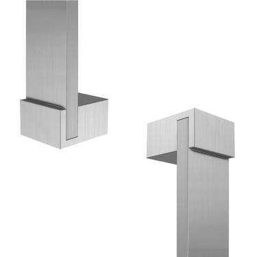 Imagem de Puxador Para Portas Em Aço Inox Escovado Apolo Grego Metal 100cm