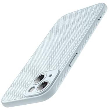Imagem de JETech Capa Grip para iPhone 15 6,1 Polegadas, Ajuste Fino em TPU Macio Case Protetora para Telefone com Lente de Câmera Proteção Total, Capinha à Prova de Choque (Azul)