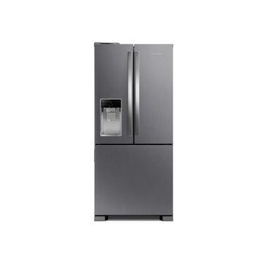 Imagem de Geladeira Frost Free Brastemp French Door 515L Inox com Água e Gelo na Porta BRH85AK