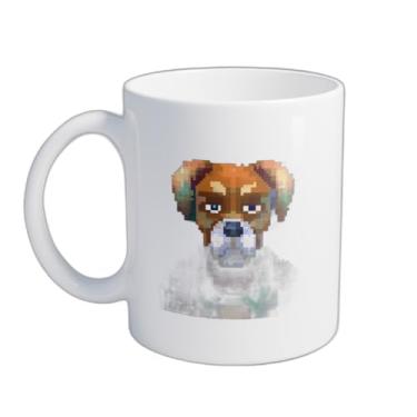 Imagem de Caneca Xícara de Café Porcelana 300ml Com Desenho de Cachorro Animado