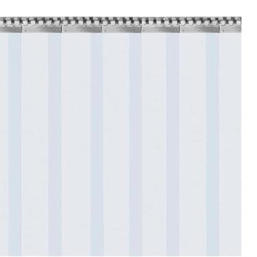 Imagem de ZFDGHF Cortina de plástico transparente PVC com isolamento térmico, tiras espessas, lisas e impermeáveis, para portas de freezer, portas de armazéns (transparente, 135 x 250 cm/53,1 x 98,4 pol.)