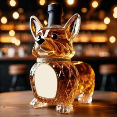 Imagem de Garrafa de uísque em formato de corgi de 290 ml, garrafa de vidro à prova de vazamento, tema animal, garrafa de vinho vazia para armazenamento de bebidas alcoólicas, presente exclusivo para casa, bar
