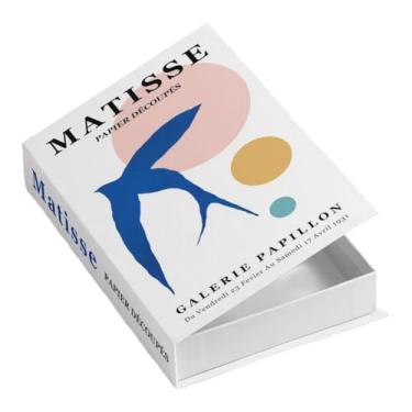 Imagem de Caixa de armazenamento de livros falsos com compartimento oculto para decoração de casa e escritório, comporta artigos de papelaria e itens pequenos, 26 x 17 x 4 cm, preta