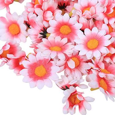 Imagem de Generic 11 Cores 100 Peças Margarida Gerbera Tecido Flores Cabeças Decorações Realistas de Festa de Casamento para Artesanato Faça você Mesmo Amarelo Rosa Branco Vermelho Rosa para Taças de Vinho