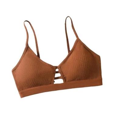 Imagem de Sutiã Esportivo Sexy Sem Costura Com Efeito Push up E Design Oco, Top 