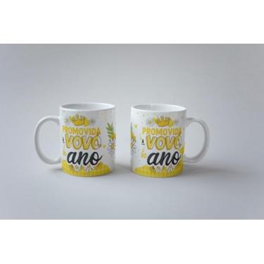 Imagem de Caneca Promovida a Vovó do Ano Porcelana Personalizada 325ml (Avó)