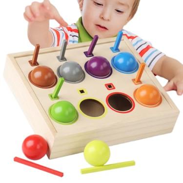 Imagem de Jogo De Correspondência De Bolas Coloridas,Brinquedos Interativos De Bolas De,Para Crianças de 3 a 6 Anos - Para Casa Escola e Desenvolvimento Cognitivo