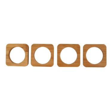 Imagem de Kit Argola Quadrada Bambu com 4 unidades - A\CASA