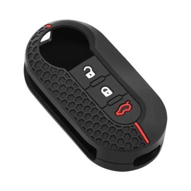 Imagem de Capa de silicone para chave de carro, para fiat 500 500l 500x abarth, 