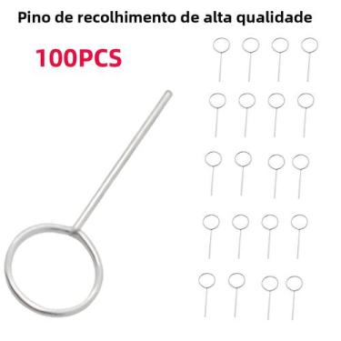 Imagem de Kit Universal De Ferramentas Para Remoção De Cartão SIM Com 100 Peças 
