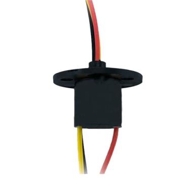Imagem de 1 peça 3CH 2A Micro Mini Condutor Slipring Diâmetro 12,4 mm Rotação Ilimitada Junta Conector Anel Coletor com Flange