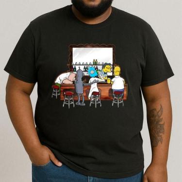 Imagem de Camiseta MOES BAR Tradicional, P, Marinho