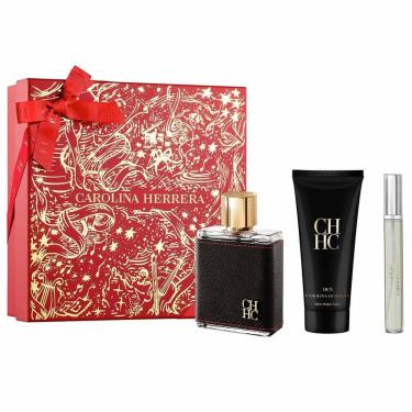 Imagem de Coffret Carolina Herrera Kit - Perfume CH Men + Balm Pós Barma + Travel Size Kit-Masculino
