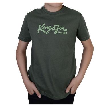 Imagem de Camiseta Infantil Menino King&joe Verde Militar - CA11005-Masculino