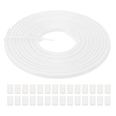 Imagem de Generic Desossamento para costura, 10 jardas 6 mm de largura poliéster costurado de alta densidade espartilho com 40 peças de tampas de extremidade para espartilho vestido de casamento boné faça você