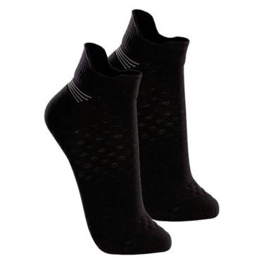 Imagem de Kit com 2 Meias Performance Running Lupo 15570-001, Preto, 41-44