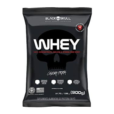 Imagem de Refil Whey Morango 900G, Black Skull