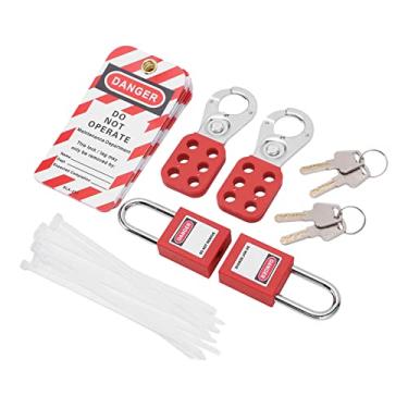 Imagem de Generic Kit de Etiquetagem de Bloqueio Simples Com Cadeados de Segurança Hasps Loto Bolsa de Chaves para Produtos Marcados Com Bloqueio, Latão Sólido Leve, Aço Inoxidável para Evitar Operação Errada