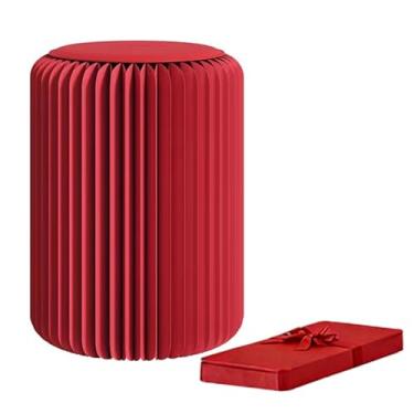 Imagem de Folding Paper Stool Banqueta de papel dobrável portátil, entrada retrátil acordeão multifuncional baixa, área de lazer de cafeteria(36x52cm/14.2x20.5")