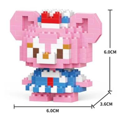 Imagem de Brinquedo Blocos de Montar Infantil Brinquedo Educativo Animais De Bri