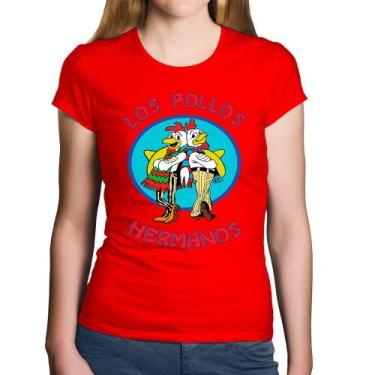 Imagem de Baby Look Algodão Los Pollos Hermanos - Foca na Moda, Vermelho, M