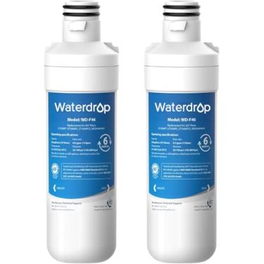 Imagem de Waterdrop LT1000PC ADQ747935 MDJ64844601 Filtro de água de geladeira, substituição para LG® LT1000P®, ADQ74793501, ADQ74793502, Kenmore 46-9980, 9980, pacote com 2
