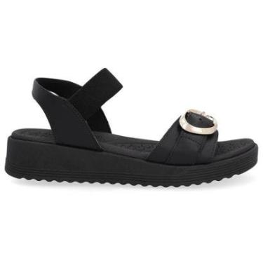 Imagem de Sandália Feminina Anabela Preto Usaflex UD13002-Feminino