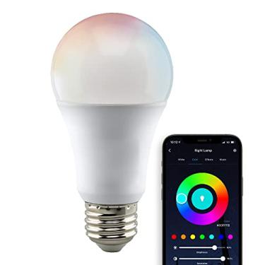 Imagem de Satco S11254 Starfish 10-Watt A19 WiFi Smart LED lâmpada de mudança de cor, funciona com Siri, Alexa, Google Assistant, SmartThings, 2700K-5000K, 800 lúmens
