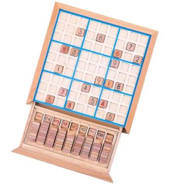 Imagem de Toy Wooden Sudoku Game Educational Learning Number Toys - Gloome Store