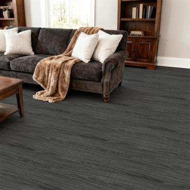 Imagem de Dureidos Retire e cole azulejos: rolo de piso de grão de madeira de 40 cm x 1000 cm, adesivo autoadesivo impermeável para banheiro, cozinha, sala de estar, cinza