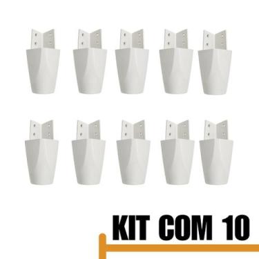 Imagem de Kit Com 10 Pés Para Multiusos Móveis e GuardaRoupas em Plástico Resist