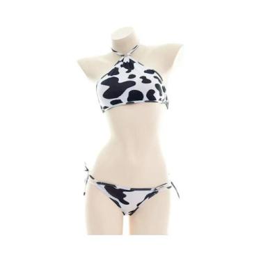 Imagem de Conjunto De Biquíni Kawaii Girl Cow Series, Maiô, Fantasia De Uniforme