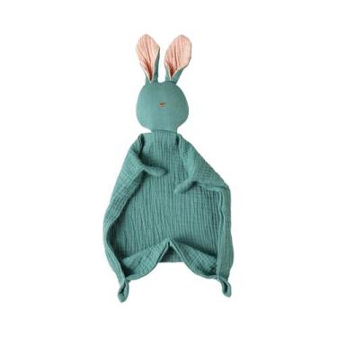 Imagem de Toalha Calmante Para Bebê Coelho 100% Algodão Lenço De Cartoon Para Be