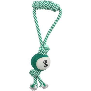 Imagem de Juguete para perro Pet Life `Pull Away` con cuerda y pelota de tenis