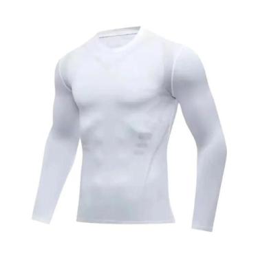 Imagem de Camiseta De Compressão Masculina De Secagem Rápida Para Corrida, Fitne