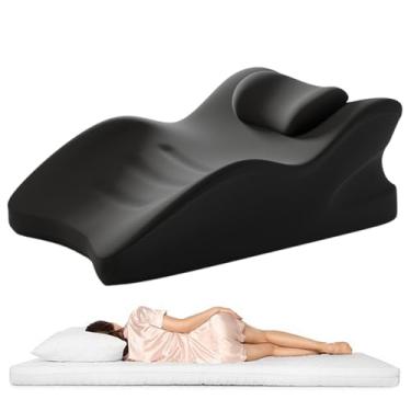 Imagem de Travesseiro de espuma viscoelástica para cama | Acompanhante de relaxamento inclinado de 27 graus, almofada de espuma viscoelástica | para quarto, hotel, viagem, sofá, acampamento, homens, pessoas de