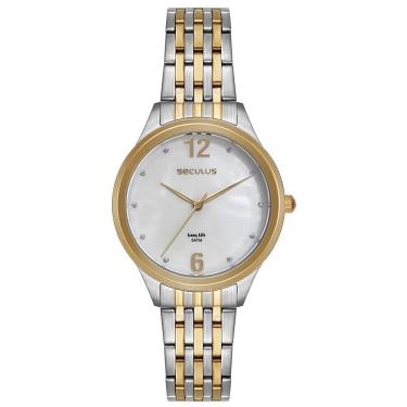 Imagem de Relógio Seculus Feminino Ref: 44309lpsvba2 Casual Aço Bicolor